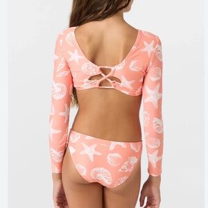 O'Neill sandy Seashells LS crop top set